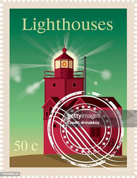 lighthouses - lighthouse beam stock illustrations