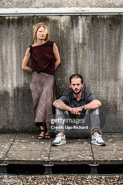 Actors Nicolas Duvauchelle and Melanie Thierry are photographed for Gala on August 31, 2015 in Angouleme, France.