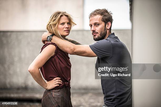 Actors Nicolas Duvauchelle and Melanie Thierry are photographed for Gala on August 31, 2015 in Angouleme, France.