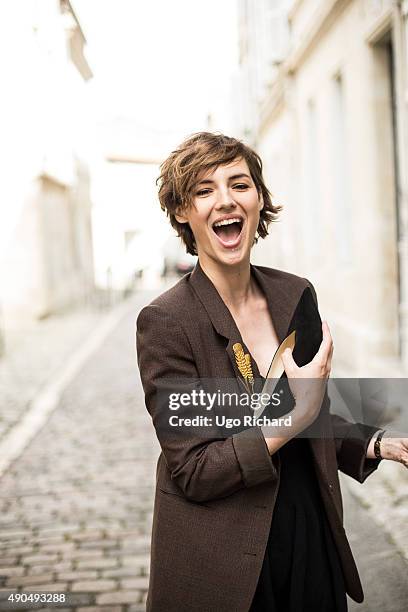 Actress Louise Bourgoin is photographed for Gala on August 31, 2015 in Angouleme, France.