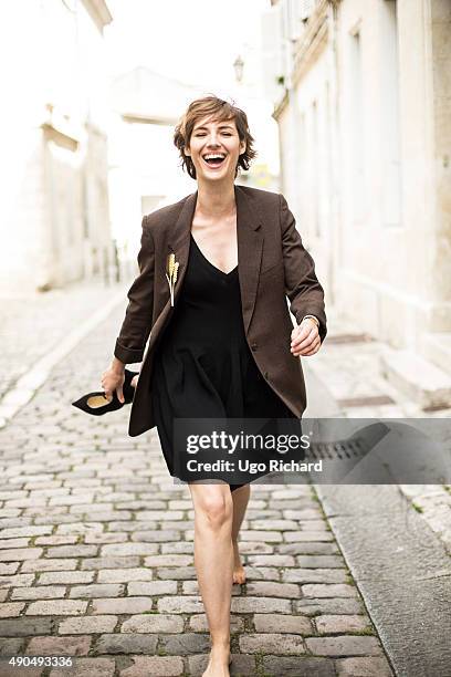 Actress Louise Bourgoin is photographed for Gala on August 31, 2015 in Angouleme, France.