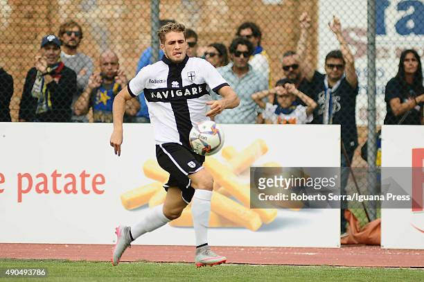 Giacomo Ricci of Parma in action durnig the Serie D match between Mezzolara and Parma Calcio 1913 at on September 27, 2015 in Budrio, Italy.