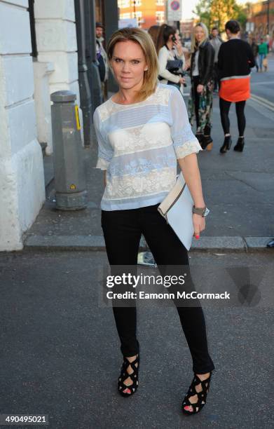 Louise Adams attends the launch of the David Beckham for H&M Swimwear collection on May 14, 2014 in London, England.