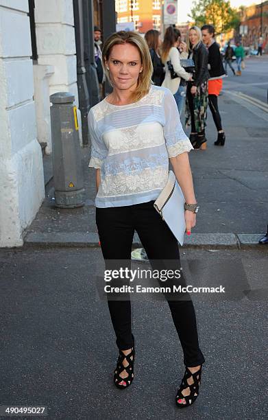 Louise Adams attends the launch of the David Beckham for H&M Swimwear collection on May 14, 2014 in London, England.