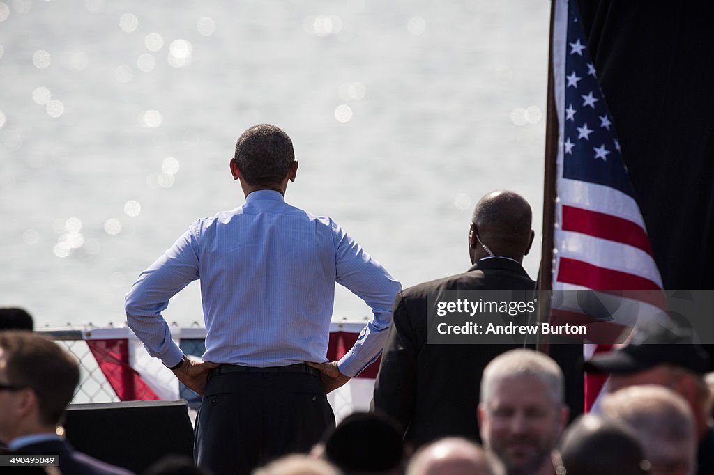 President Obama Speaks On Infrastructure Near New York's Tappan Zee Bridge