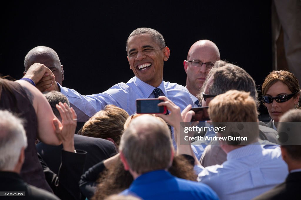 President Obama Speaks On Infrastructure Near New York's Tappan Zee Bridge