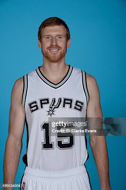 Matt Bonner of the San Antonio Spurs at NBA Media Day at the Spurs Practice Facility on September 28, 2015 in San Antonio, Texas. NOTE TO USER: User...