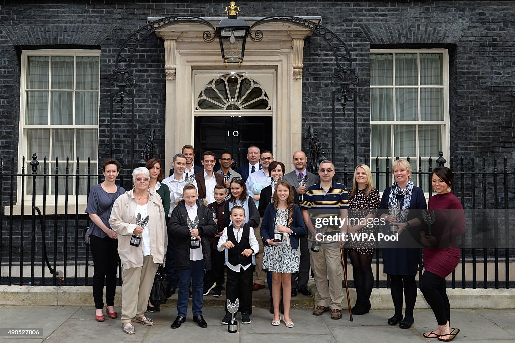 2015 Pride Of Britain Award Winners Visit 10 Downing Street