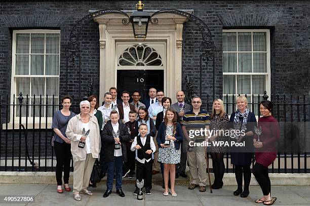 Pride Of Britain Award Winners Pauline Cafferkey from Glasgow, Alice Burke, Anna Cross Duane Jackson, Joshua Williamson Tom Waters, David Cooper, Dee...