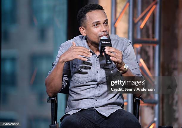 Hill Harper attends AOL Build Series to discuss his new show "Limitless" at AOL Studios In New York on September 29, 2015 in New York City.