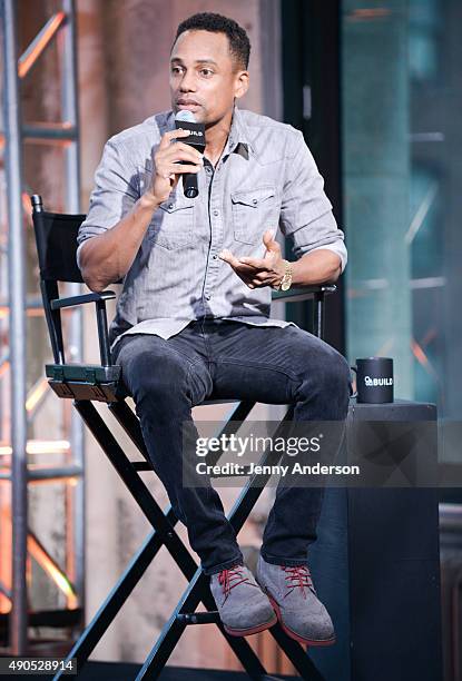 Hill Harper attends AOL Build Series to discuss his new show "Limitless" at AOL Studios in New York on September 29, 2015 in New York City.