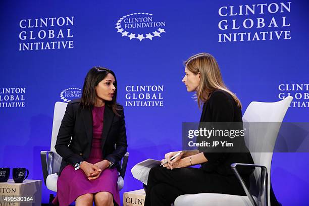 Actress and Producer of Girl Rising, Freida Pinto takes part in a panel discussion at The Future of Girl's Education session during the fourth day of...