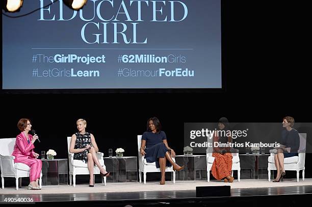 Glamour's Editor-in-Chief Cindi Leive led a panel discussion with Former Australian Prime Minister Julia Gillard, Founder of Charlize Theron Africa...