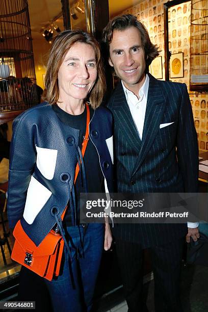 Princess Alessandra Borghese and Pierre Pelegry attend the 'Voila Cherie' : Gloria von Thurn und Taxis Exhibition opening party at Galerie Passebon...