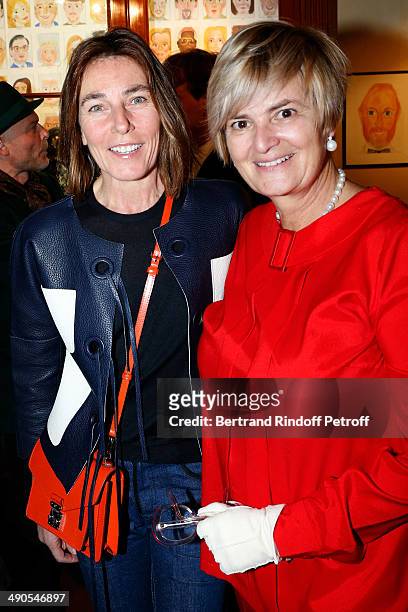 Princess Alessandra Borghese and Princess Gloria von Thurn und Taxis attend the 'Voila Cherie' : Gloria von Thurn und Taxis Exhibition opening party...