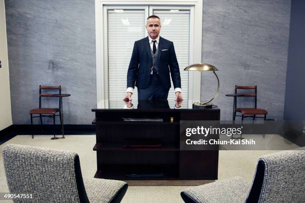 Fashion designer Thom Browne is photographed for Jessica Magazine on February 20, 2014 in New York City.