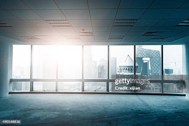 empty office - bay window interior stock pictures, royalty-free photos & images