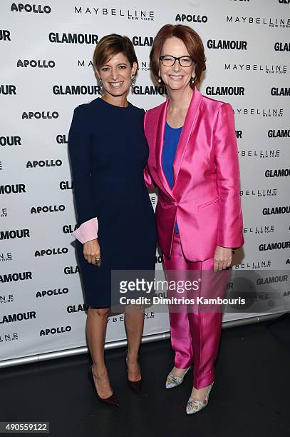 Glamour's Editor-in-Chief Cindi Leive and Former Australian Prime Minister Julia Gillard join Glamour "The Power Of An Educated Girl" panel at The...