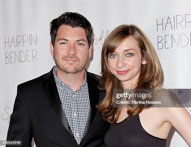 Chris Alvarado and Lauren Lapkus attend the screening of 'Hairpin Bender' at Downtown Independent Theater on September 28, 2015 in Los Angeles,...