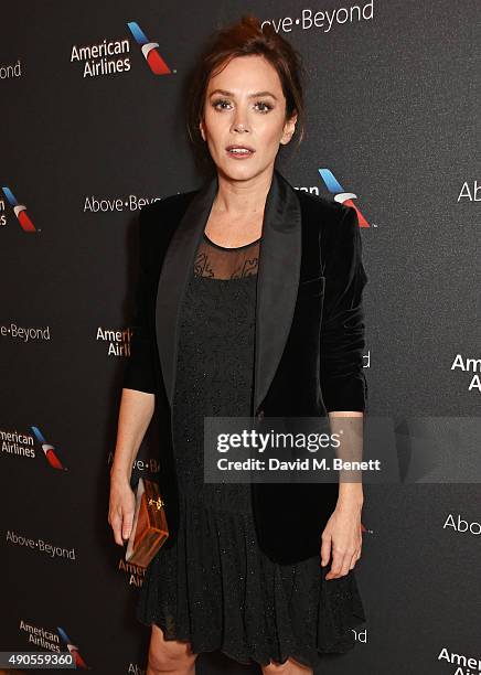 Anna Friel attends "Above / Beyond" hosted by American Airlines at One Marylebone on September 29, 2015 in London, England.