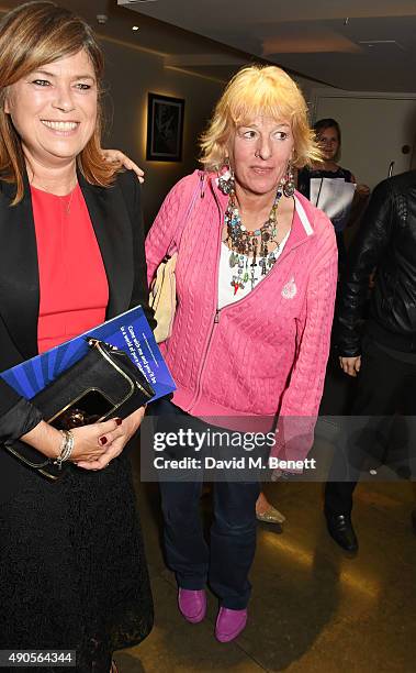 Sarah Standing and Carol Thatcher attend the press night of "Pure Imagination: The Songs of Leslie Bricusse" at the St James Theatre on September 29,...