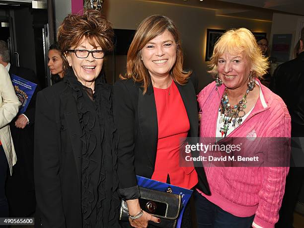 Nanette Newman, Sarah Standing and Carol Thatcher attend the press night of "Pure Imagination: The Songs of Leslie Bricusse" at the St James Theatre...