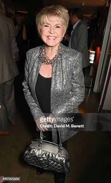 Gloria Hunniford attends the press night of "Pure Imagination: The Songs of Leslie Bricusse" at the St James Theatre on September 29, 2015 in London,...