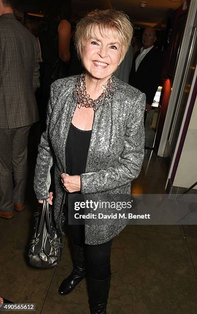 Gloria Hunniford attends the press night of "Pure Imagination: The Songs of Leslie Bricusse" at the St James Theatre on September 29, 2015 in London,...