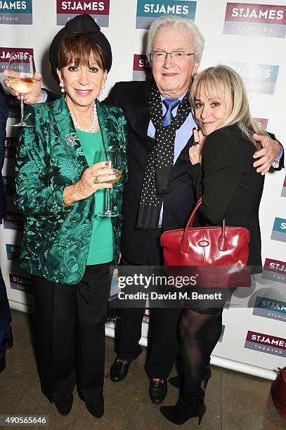 Yvonne Romain, Leslie Bricusse and Tracie Bennett attend the press night of "Pure Imagination: The Songs of Leslie Bricusse" at the St James Theatre...