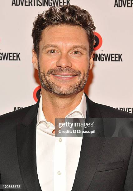 Ryan Seacrest poses at the Sound Strategy: Why Millennials and Gen Z Are Listening More panel presented by iHeartMedia during Advertising Week 2015...