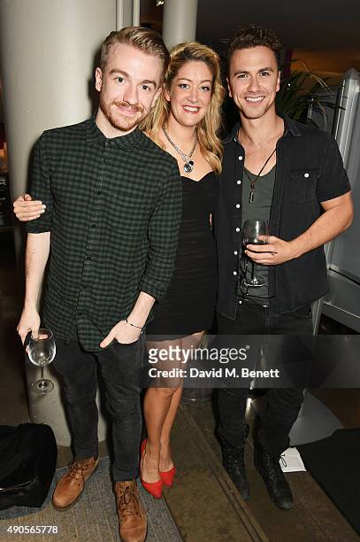 Steven Webb, Julie Atherton and Richard Fleeshman attend the press night of "Pure Imagination: The Songs of Leslie Bricusse" at the St James Theatre...