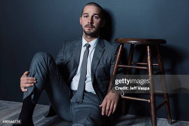 Actor Shia LaBeouf of 'Man Down' poses for a portrait at the 2015 Toronto Film Festival at the TIFF Bell Lightbox on September 15, 2015 in Toronto,...