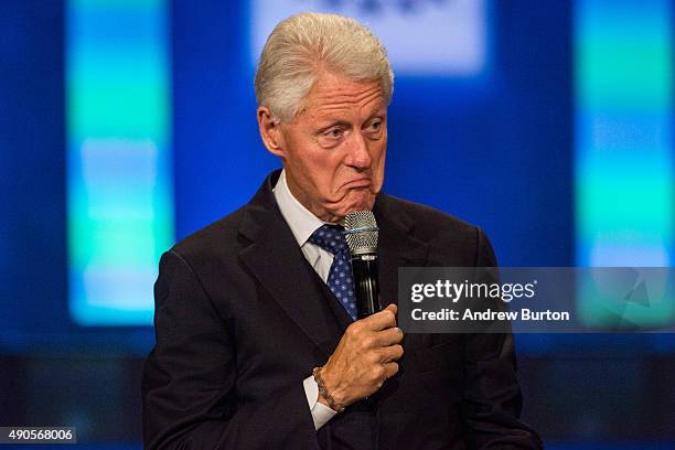 Former U.S. President Bill Clinton speaks at the Clinton Global Initiative's closing session on September 29, 2015 in New York City. The Clinton...