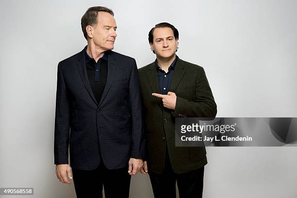 Actors Bryan Cranston and Michael Stuhlbarg from the film "Trumbo" are photographed for Los Angeles Times on September 25, 2015 in Toronto, Ontario....