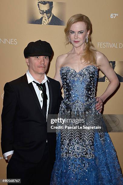 Director Olivier Dahan and Actress Nicole Kidman attend the Opening Ceremony dinner during the 67th Annual Cannes Film Festival on May 14, 2014 in...