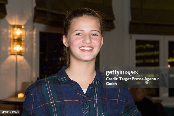 Emma Schweiger attends the charity event 'Ein Abend der Magie' by Tom Tailor at Soho House on September 29, 2015 in Berlin, Germany.