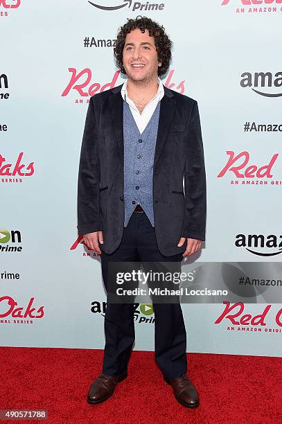 Actor Oliver Cooper attends the Amazon red carpet premiere for the brand new original comedy series "Red Oaks" on September 29, 2015 in New York City.