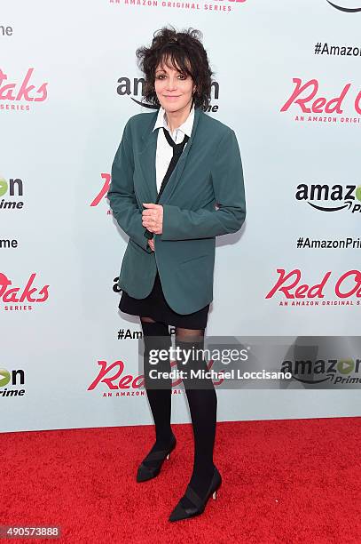 Director Amy Heckerling attends the Amazon red carpet premiere for the brand new original comedy series "Red Oaks" on September 29, 2015 in New York...