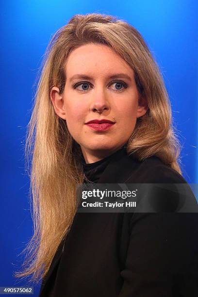 Theranos founder Elizabeth Holmes attends the 2015 Clinton Global Initiative Closing Plenary at Sheraton Times Square on September 29, 2015 in New...