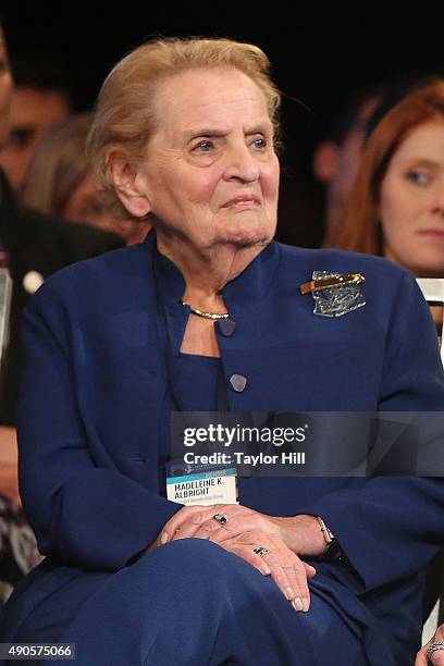 Madeleine Albright attends the 2015 Clinton Global Initiative Closing Plenary at Sheraton Times Square on September 29, 2015 in New York City.