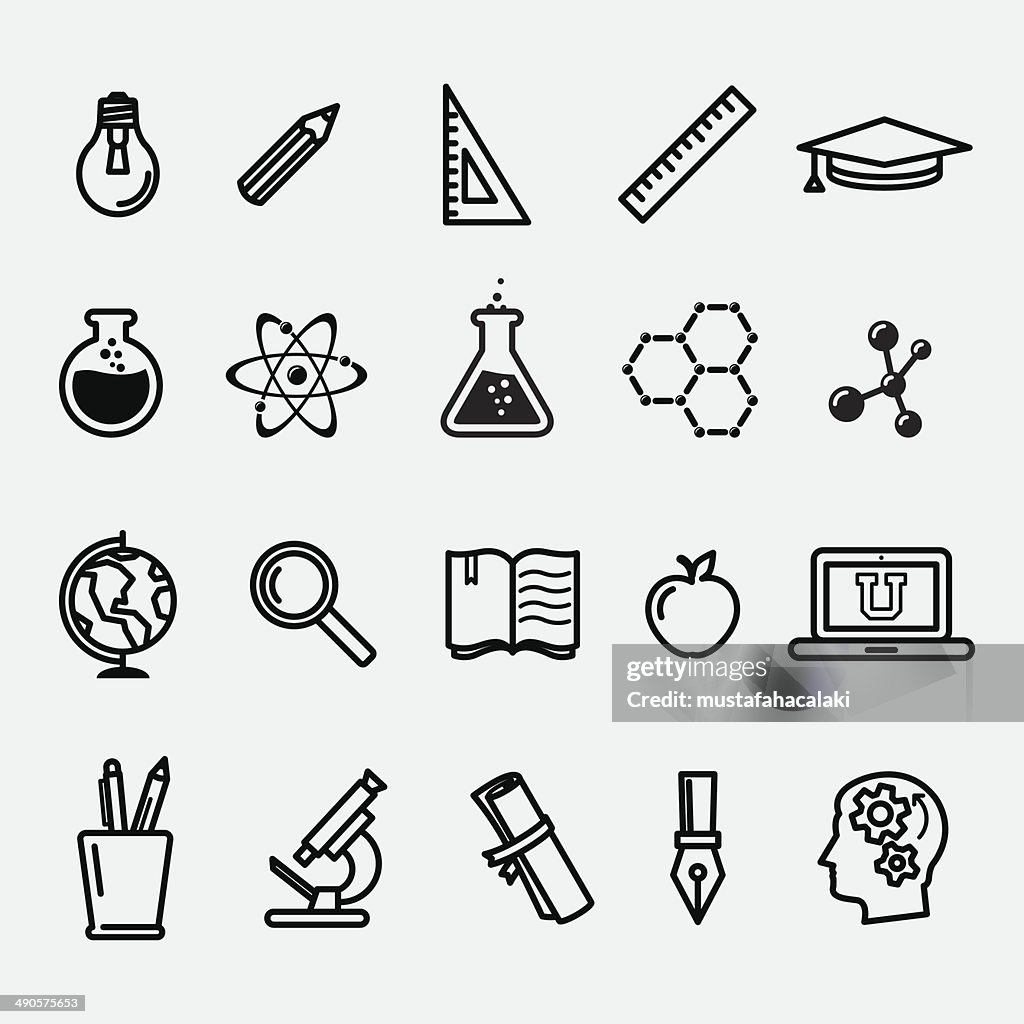 シンプルな教育科学アイコン
