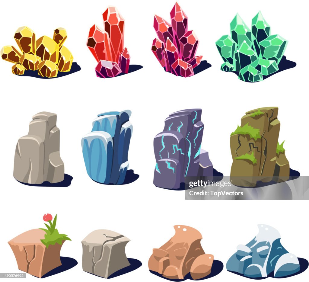 Whit Magic Rocks Magic Crystals And Rocks Textures High-Res Vector Graphic - Getty Images