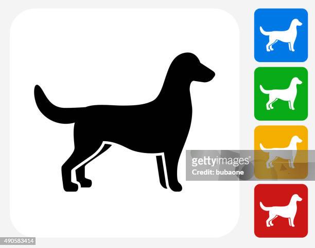 犬のシルエットにグラフィックデザインアイコンフラット - training点のイラスト素材／クリップアート素材／マンガ素材／アイコン素材