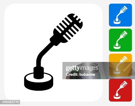 Microphone Icon Flat Graphic Design Microphone Icon Flat Graphic Design