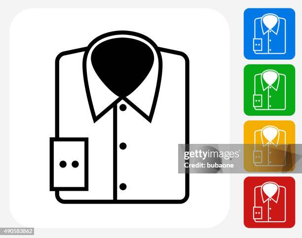 illustrazioni stock, clip art, cartoni animati e icone di tendenza di icona di design piatto-shirt grafica - polsino manica