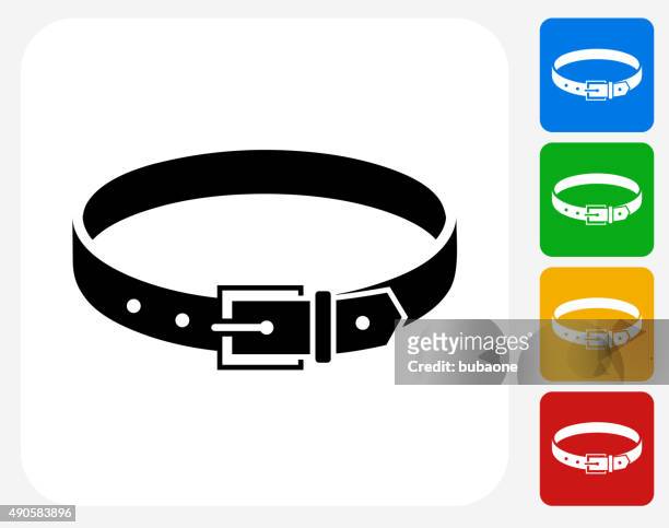 belt icon flat graphic design - belt stock illustrations
