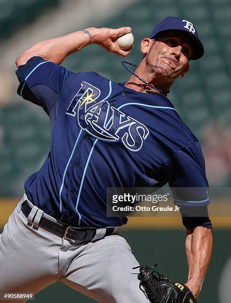 Closing pitcher Grant Balfour of the Tampa Bay Rays pitches against the Seattle Mariners in the ninth inning at Safeco Field on May 14, 2014 in...