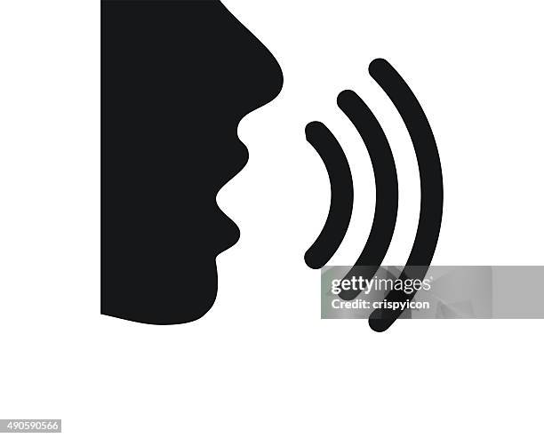 stockillustraties, clipart, cartoons en iconen met speaking icon on a white background. - singleseries - human mouth