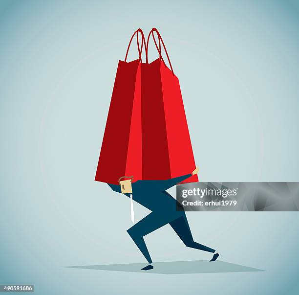 shopping - shopaholic stock illustrations