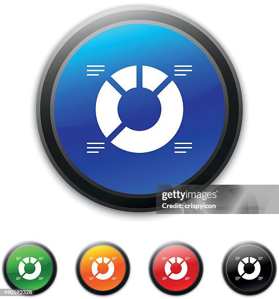 ilustrações de stock, clip art, desenhos animados e ícones de dónute de lugares) no ícone redondo botões. shinedseries - blue donut white background